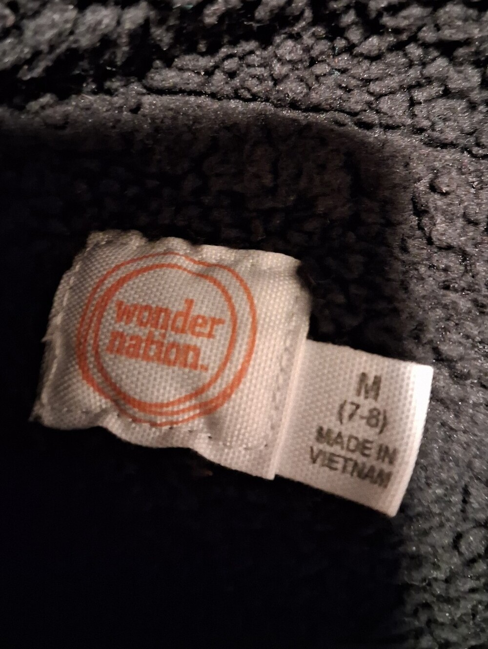 Nonder Wation Black Fleece Hoodie with Orange Logo Tag